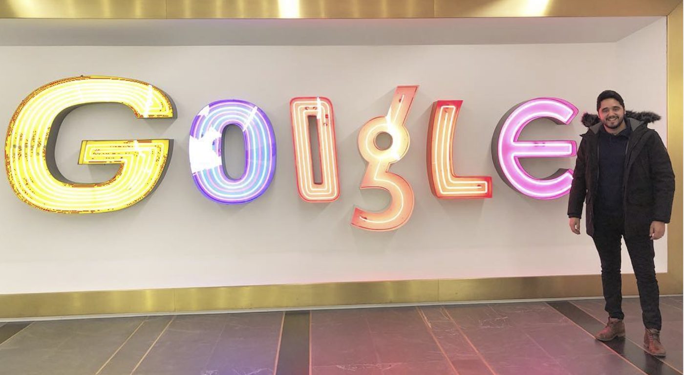 Alex Pinhol no escritório do Google em Nova York.
