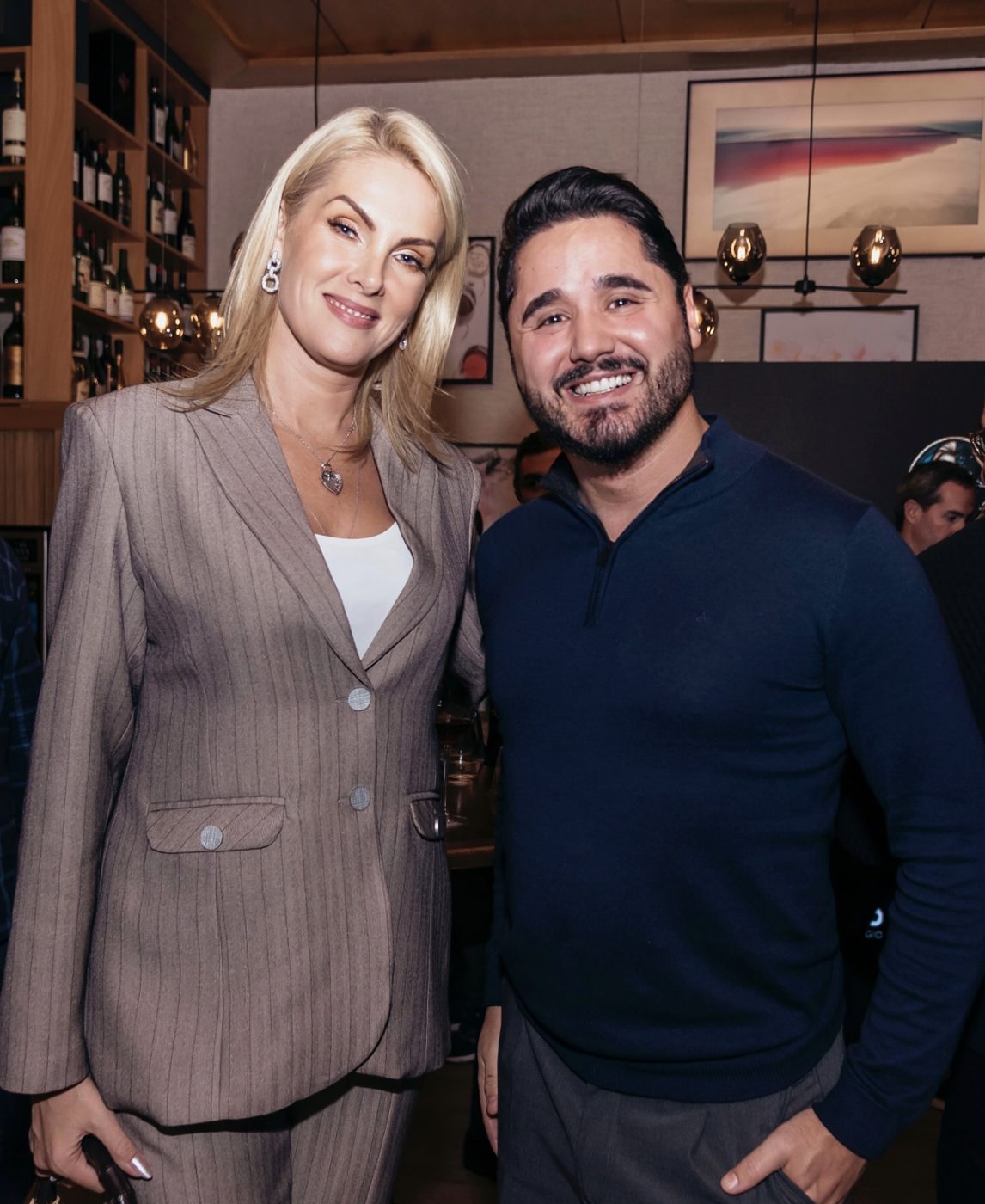 Alex Pinhol com Ana Hickmann em evento para empresários do Grande ABC.